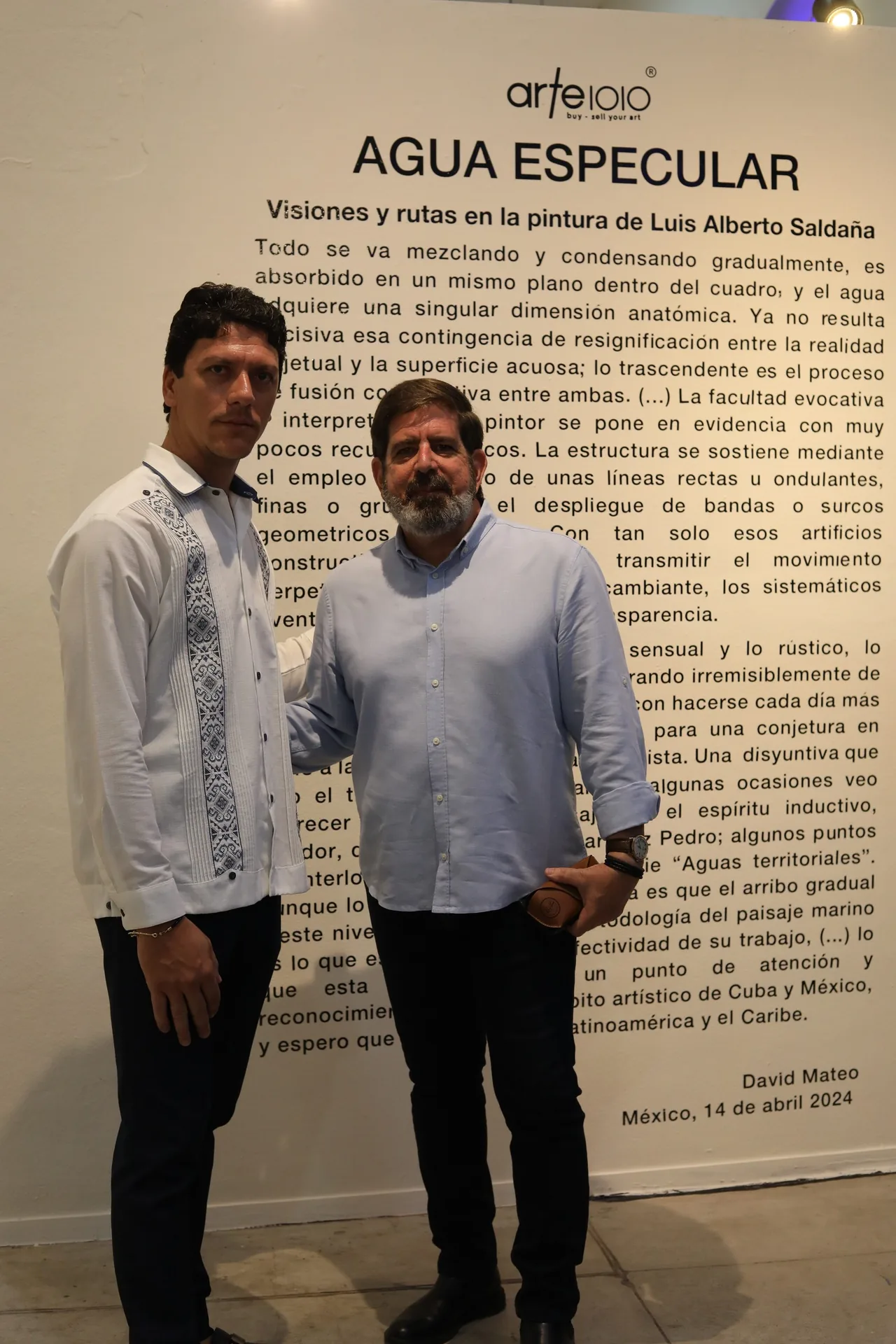 Luis Alberto Saldaña, with David Mateo, with artists and colleagues