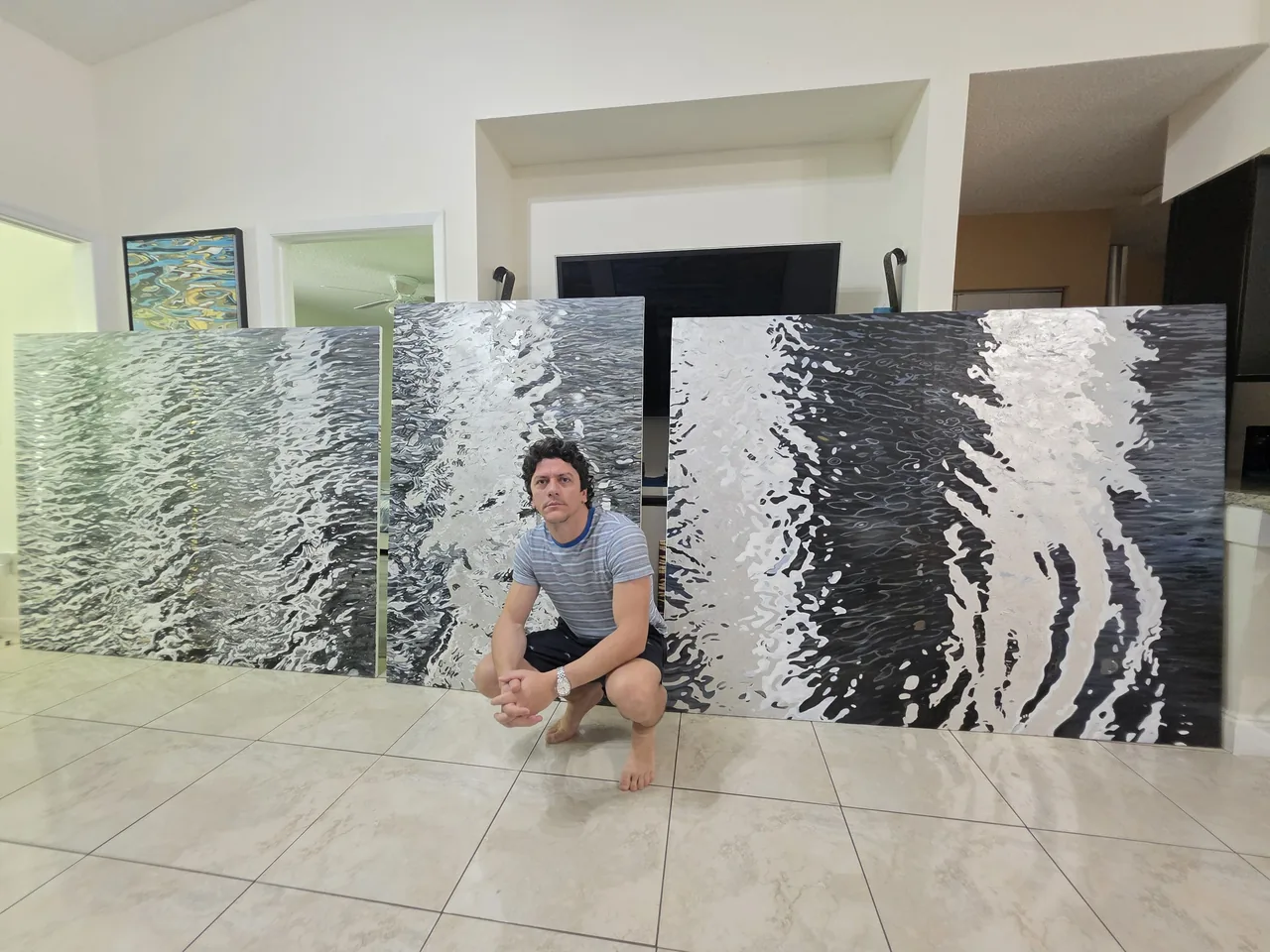 Luis Alberto Saldaña, in the studio, 2026