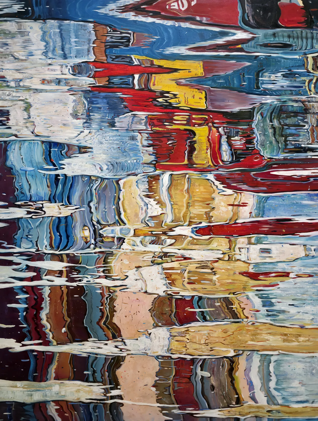 Specular Water XXIV, 2026, oil on canvas — painting by Luis Alberto Saldaña