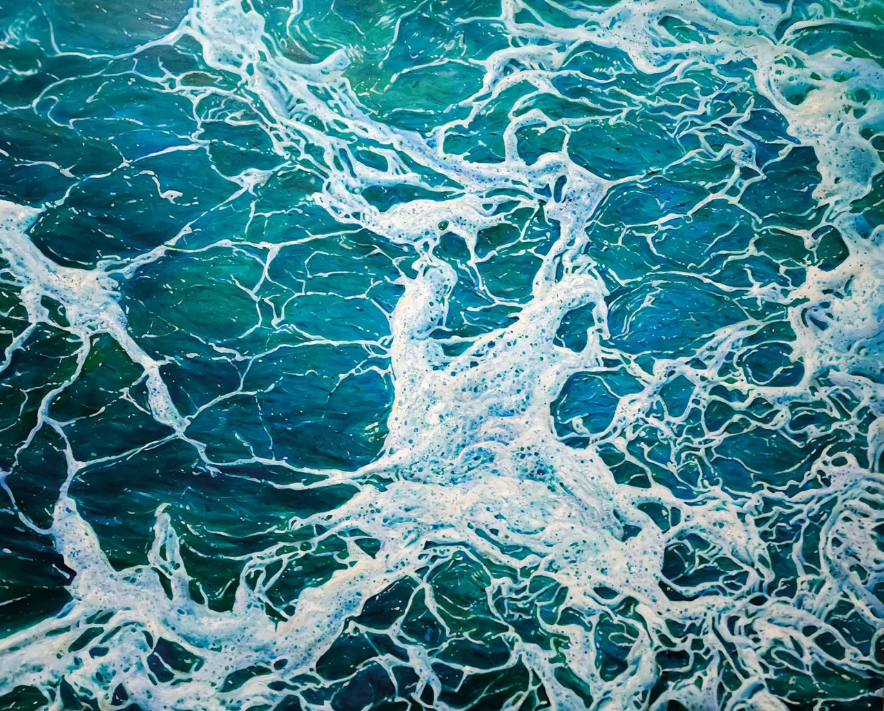 Garden of Foam VI, 2025, oil on canvas — painting by Luis Alberto Saldaña