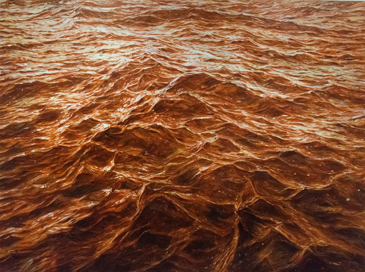 Igneous Tide, 2025, oil on canvas — painting by Luis Alberto Saldaña
