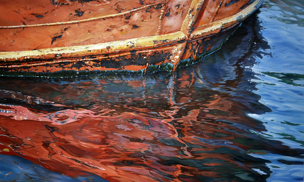 Prow, 2023, oil on canvas — painting by Luis Alberto Saldaña