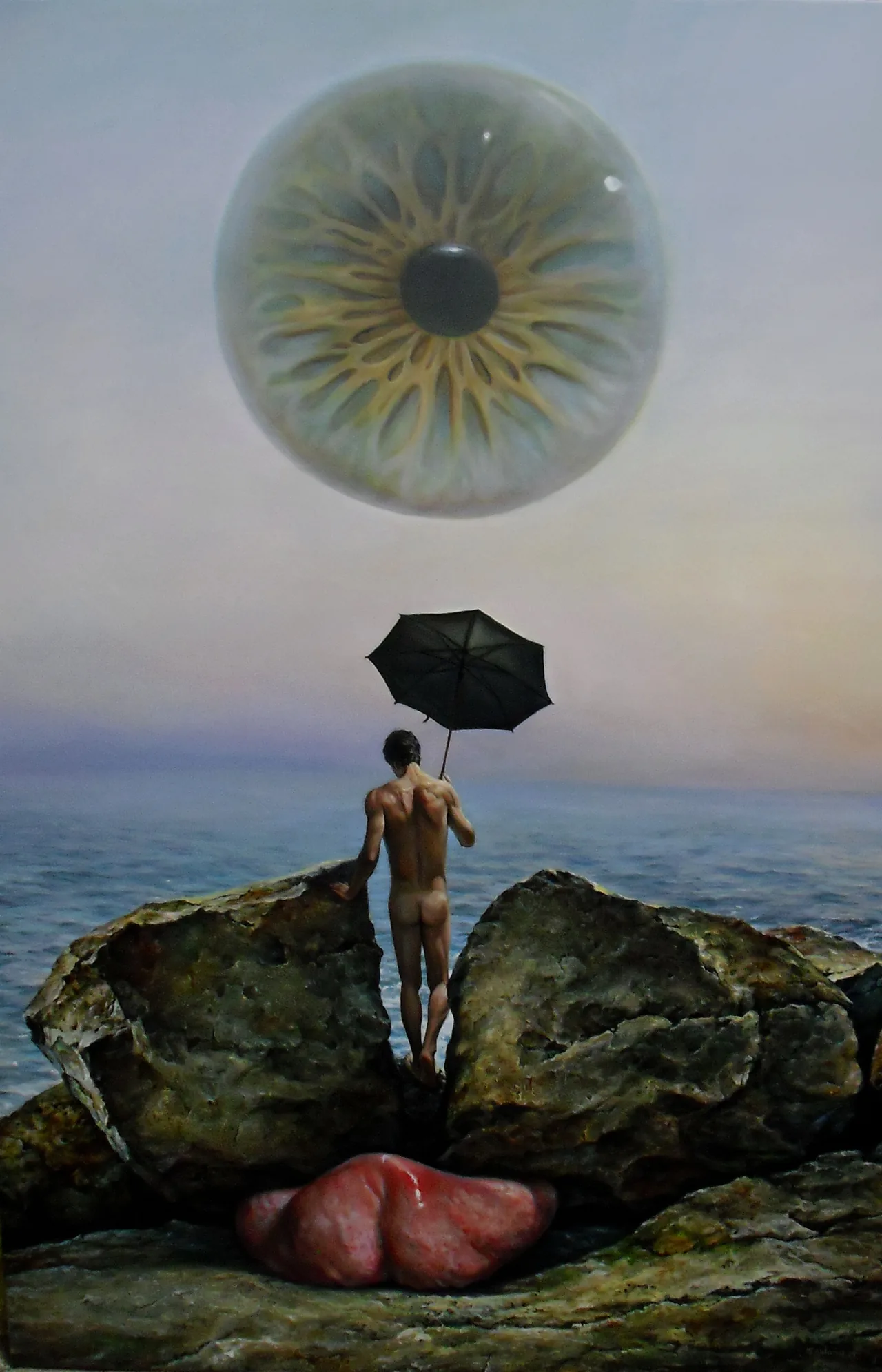 Sea of Eyes, 2014, oil on canvas — painting by Luis Alberto Saldaña