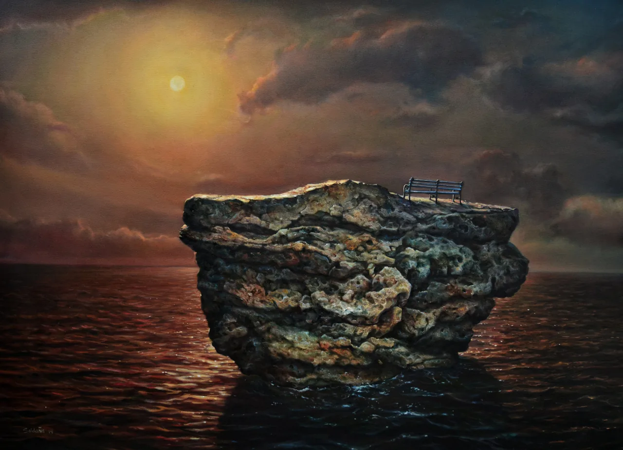 Sparseness, 2014–2015, oil on canvas — painting by Luis Alberto Saldaña