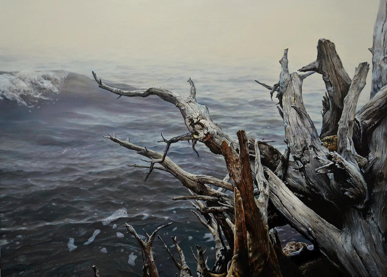 Dominions, 2017, oil on canvas — painting by Luis Alberto Saldaña