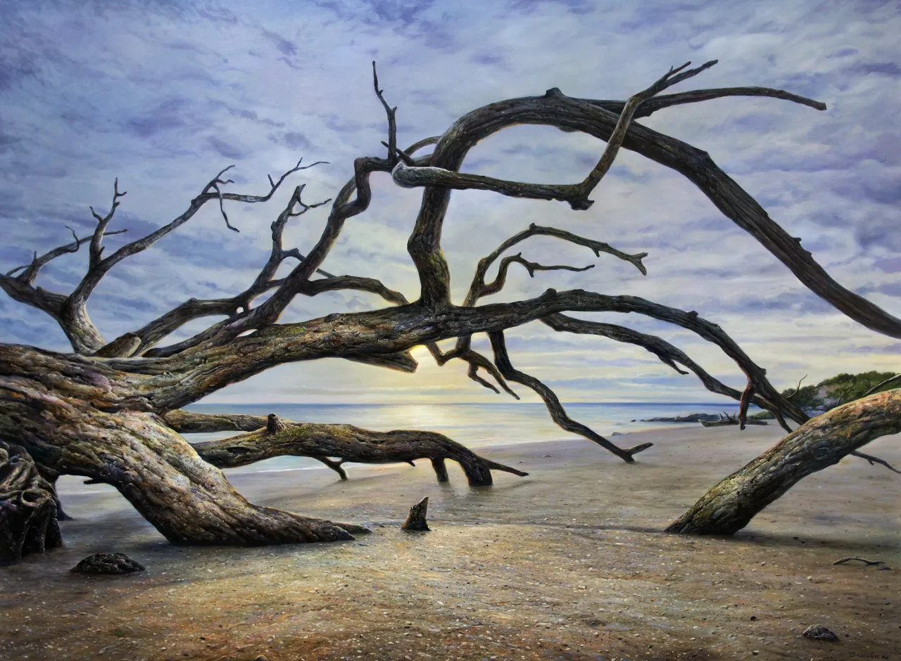 Trace of Light, 2026, oil on canvas — painting by Luis Alberto Saldaña