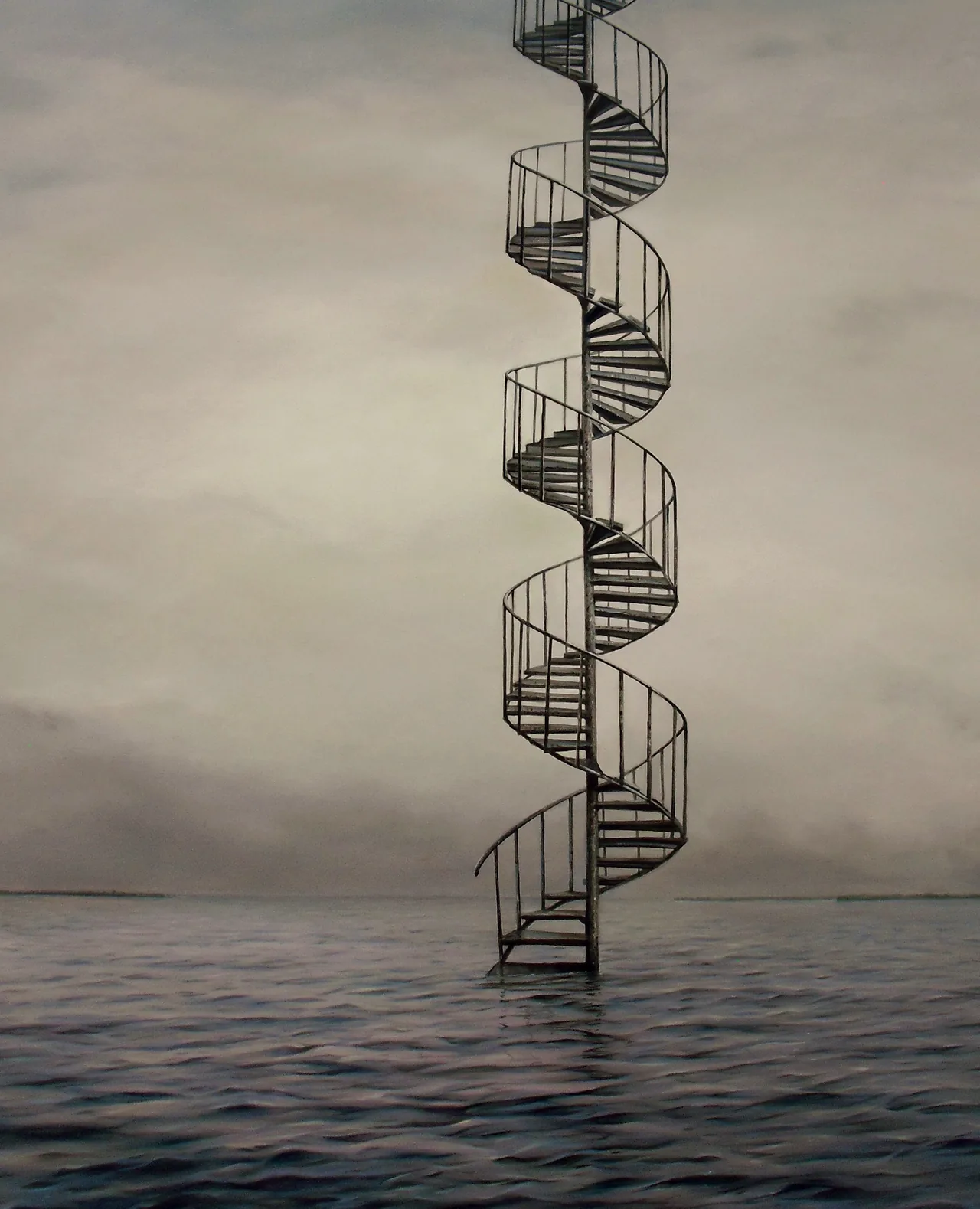 Exit II, 2015–2017, oil on canvas — painting by Luis Alberto Saldaña