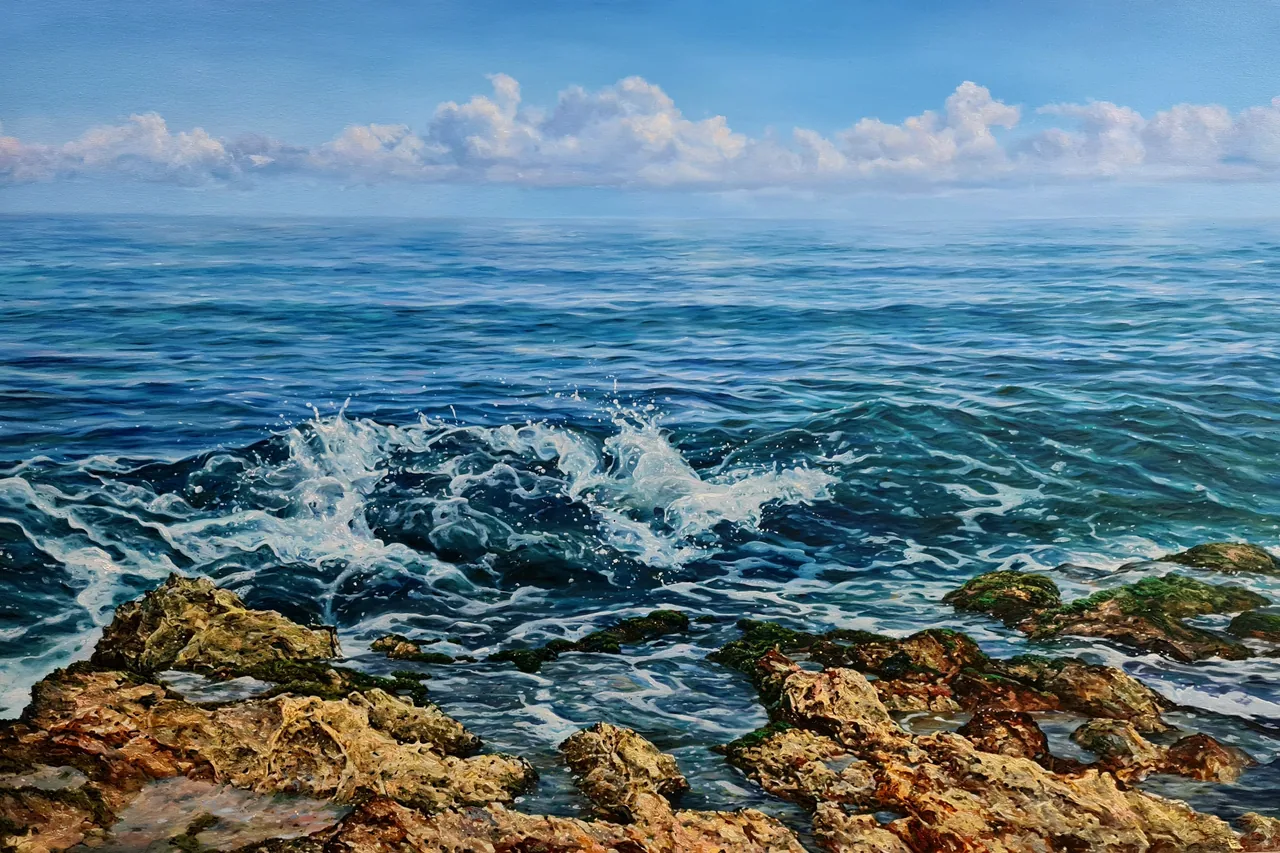 Reef IV, 2023, oil on canvas — painting by Luis Alberto Saldaña