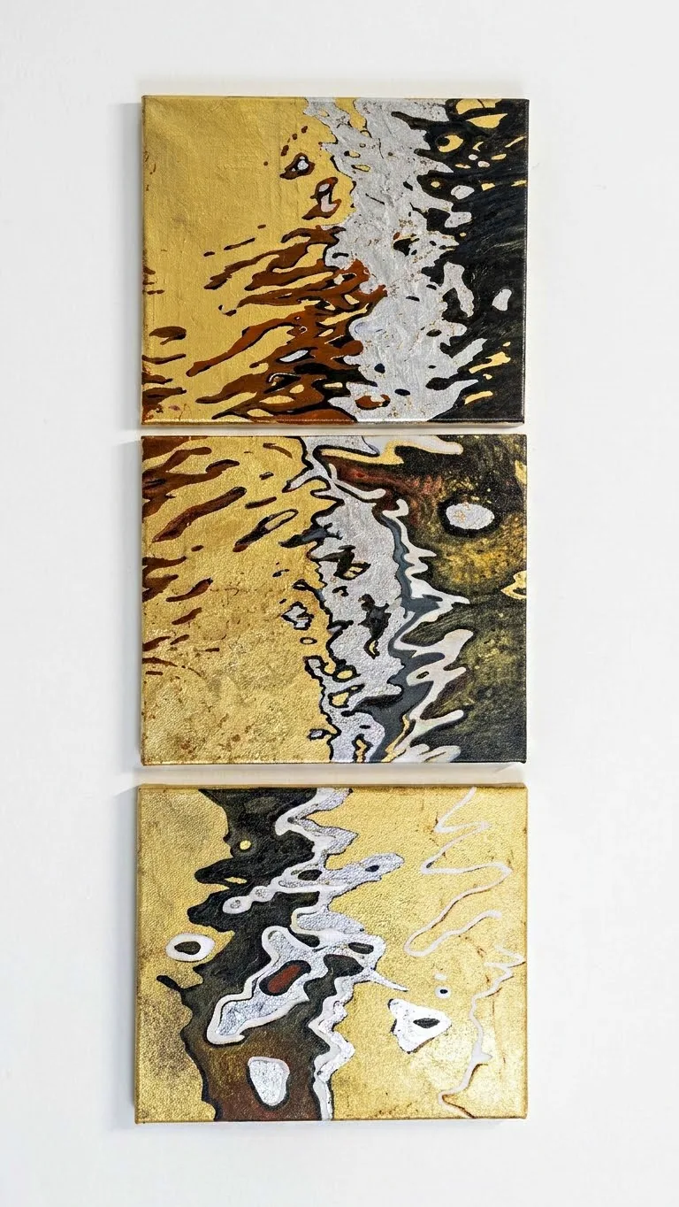 Untitled, 2026, oil and gold leaf on canvas — painting by Luis Alberto Saldaña