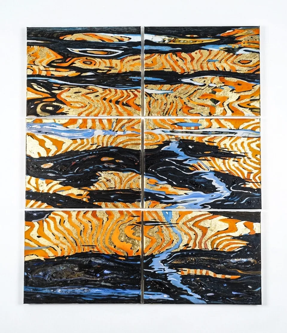 Untitled, 2026, oil and gold leaf on canvas — painting by Luis Alberto Saldaña