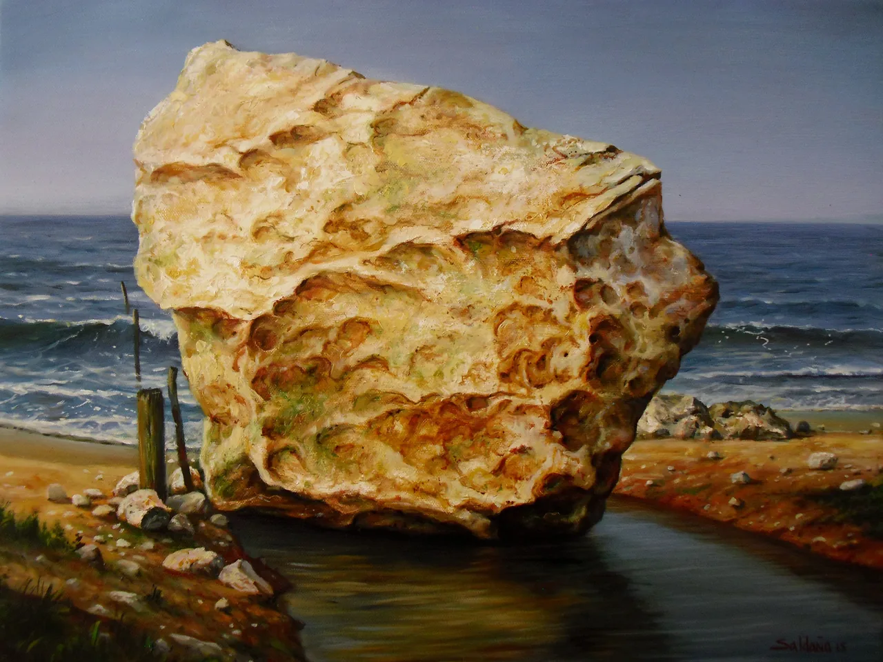 Untitled, 2015–2016, oil on canvas — painting by Luis Alberto Saldaña