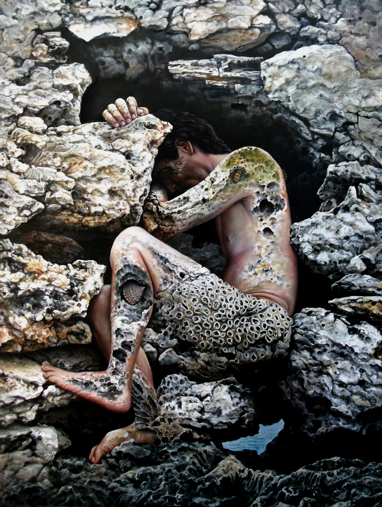 Saltpeter, 2014, oil on canvas — painting by Luis Alberto Saldaña
