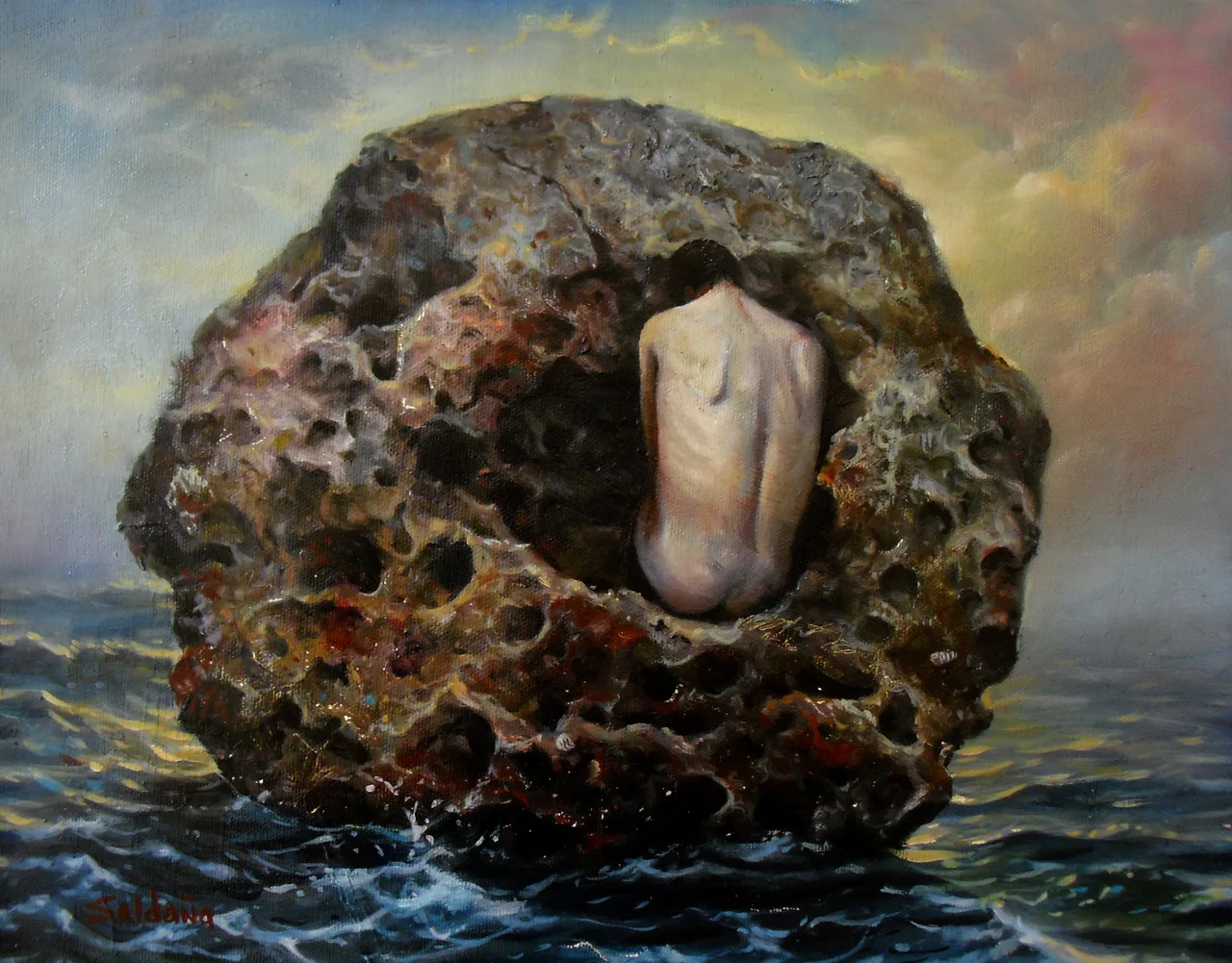 Untitled, 2015, oil on canvas — painting by Luis Alberto Saldaña